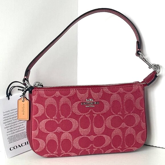 Coach Handbags - Coach Nolita 19 Signature Denim Leather Wristlet True Red CCZ48